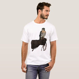 Torenvalk op de Illustratie van de Handschoen T-shirt