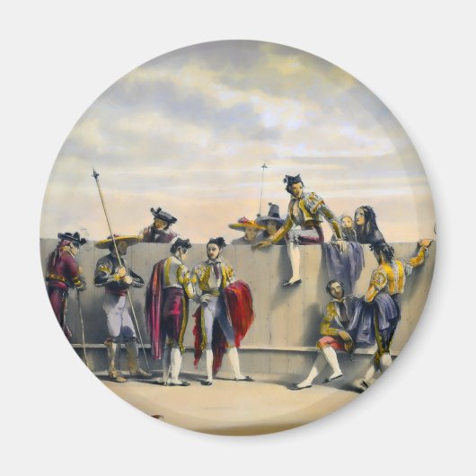Toreros Repose Tussen de Stieren Magneet (Voorkant)