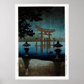 Tori en Lake Scene Ukiyo-e Poster (Voorkant)