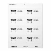 Tori Gate Silhouet Etiket (Full Sheet)