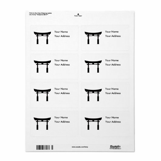Tori Gate Silhouet Etiket (Full Sheet)