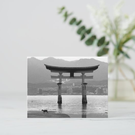 Torii en Deer Briefkaart (Staand voorkant)