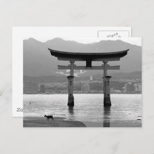 Torii en Deer Briefkaart (Voorkant / Achterkant)