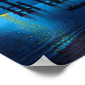 Torii Gate en Full Moon, Koho Shoda, Woodcut Poster (Hoek)