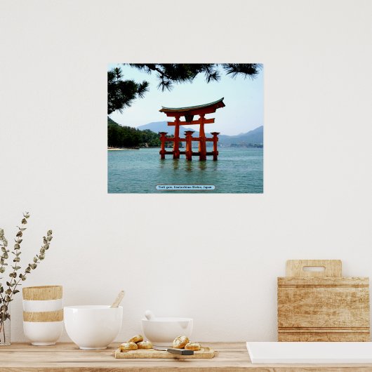 Torii gate, Itsukushima Shrine, Japan Poster (Keuken)