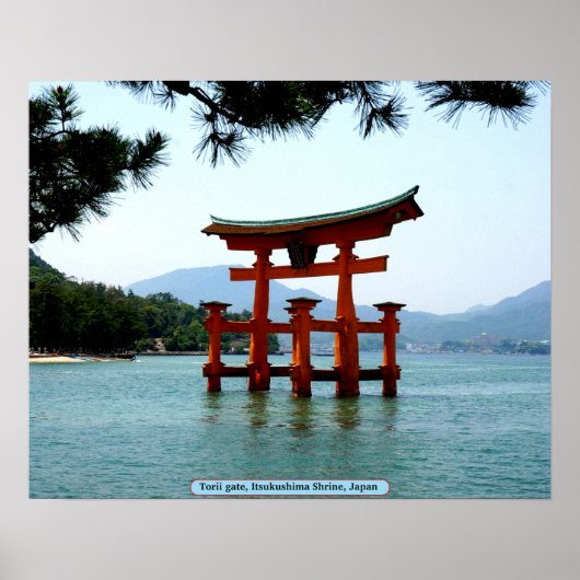 Torii gate, Itsukushima Shrine, Japan Poster (Voorkant)