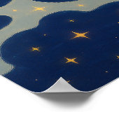 Torii Gate met Zon en Maan Fantasy Japans Poster (Hoek)