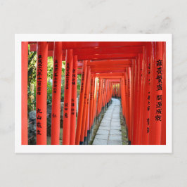 Torii Gates of Nezu Shrine: Tokio Briefkaart
