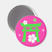 Torii (groen & roze) magneet (Voorkant / Achterkant)