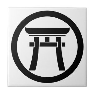 Torii in een cirkel tegeltje