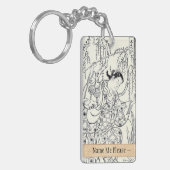 Torii Kiyomasu danst schoonheid japanese inkt Sleutelhanger (Voorkant Links)