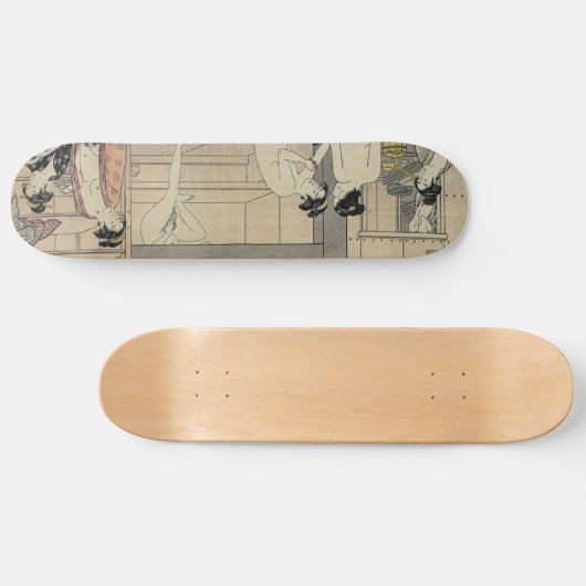 Torii Kiyonaga-badhuisvrouwen Persoonlijk Skateboard (Horizontaal)