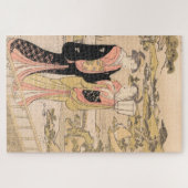 Torii Kiyonaga Twee Vrouwen in een japanse tuin Legpuzzel (Horizontaal)