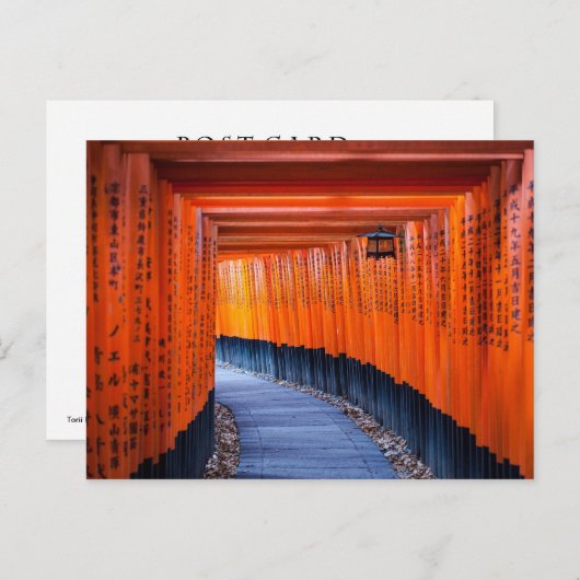 Torii Pad van Fushimi Inari-Taisha heiligdom Briefkaart (Voorkant / Achterkant)