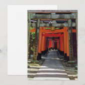 Torii poorten - Kyoto, Japan, Azië Kaart (Voorkant / Achterkant)