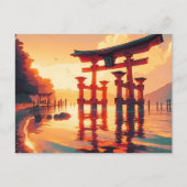 Torii van het opkomende licht feestdagenkaart (Voorkant)