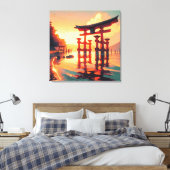 Torii van het Rijzende Licht Canvas Afdruk (Insitu (Slaapkamer))