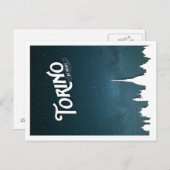 Torino bij nacht - briefkaart (Voorkant / Achterkant)