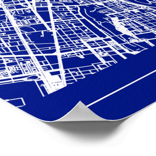 Torino City Map Poster – Blueprint Architectural  (Hoek)