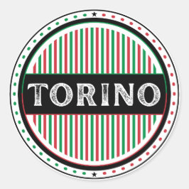 Torino City Pride Embleem – Italiaanse identiteit Ronde Sticker