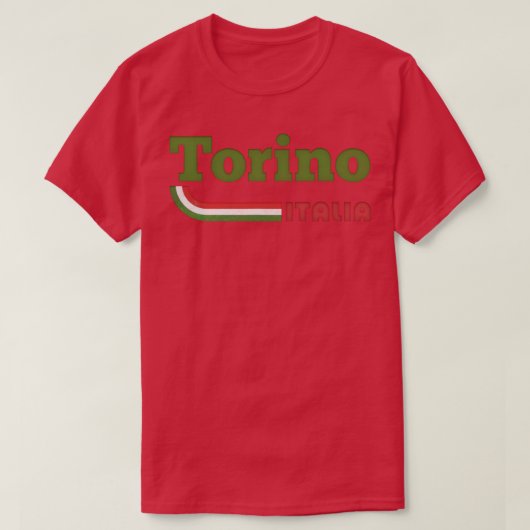 Torino Italia Retro Styled Italiaans design T-shirt (Design voorkant)