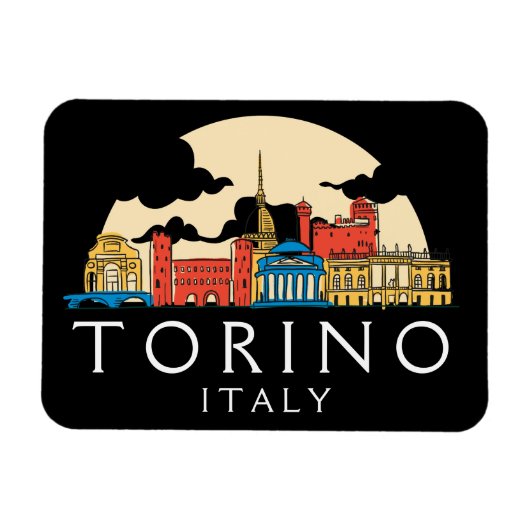 Torino Italië stadsgezicht Magneet (Horizontaal)