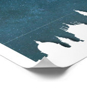 Torino per nachtskyline - Poster (Hoek)