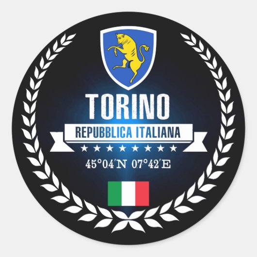 Torino Ronde Sticker (Voorkant)
