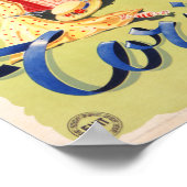 Torino Turijn Italië Poster met reiswieg teruggeze (Hoek)