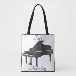 Tori's Piano Print Music Bag Tote Bag