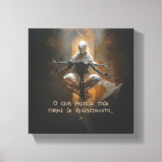 Tormenta (com frase) canvas afdruk (Voorkant)