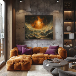 Tormenta Cósmica: Impresionista y Surrealista Perfect Poster