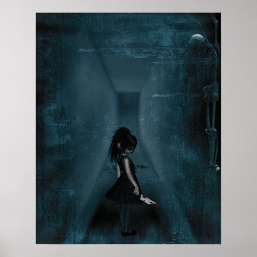 Tormented Gothic Girl Poster (Voorkant)