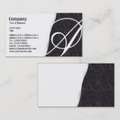 Torn Away - Black Denim Texture Visitekaartje (Voorkant / Achterkant)