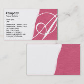 Torn Away - Crimson Rough Paper Texture Visitekaartje (Voorkant / Achterkant)