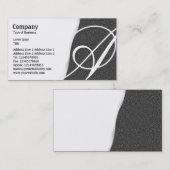 Torn Away - donkergrijze reliëftextuur Visitekaartje (Voorkant / Achterkant)