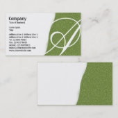 Torn Away - Green Embossed Textuur Visitekaartje (Voorkant / Achterkant)