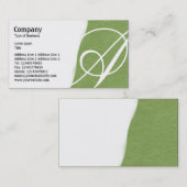 Torn Away - Green Rough Paper Texture Visitekaartje (Voorkant / Achterkant)