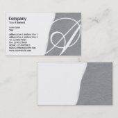 Torn Away - Mid Grey Rough Paper Texture Visitekaartje (Voorkant / Achterkant)