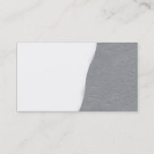 Torn Away - Mid Grey Rough Paper Texture Visitekaartje (Achterkant)