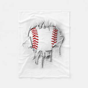 Torn Baseball Fleece Deken