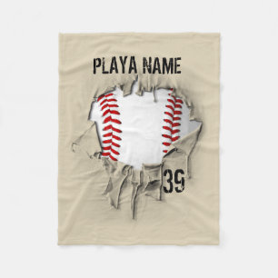 Torn Baseball (gepersonaliseerd) Fleece Deken