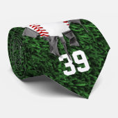Torn Baseball (gepersonaliseerd) Stropdas (Opgerold)