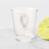 Torn Baseball Shot Glass Shot Glas (Achterkant)