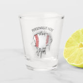Torn Baseball Shot Glass Shot Glas (Voorkant)