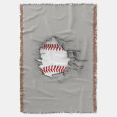 Torn Baseball Throw Blanket Deken (Voorkant Verticaal)