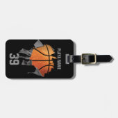 Torn Basketball Bagagelabel (Voorkant horizontaal)
