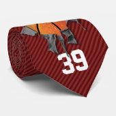 Torn Basketball (donker/gepersonaliseerd) Stropdas (Opgerold)