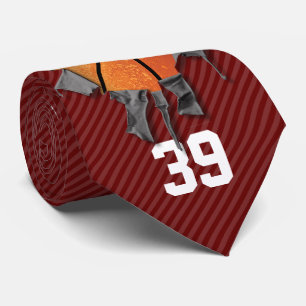 Torn Basketball (donker/gepersonaliseerd) Stropdas