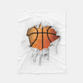 Torn Basketball Fleece Blanket (Voorkant)